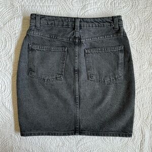 AMERICAN APPAREL Women's Black Denim Skirt - Vintage Made In The USA size small